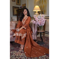 DESIGNER SUIT SET WITH EMBROIDERY WORK AND KODI LATKAN
