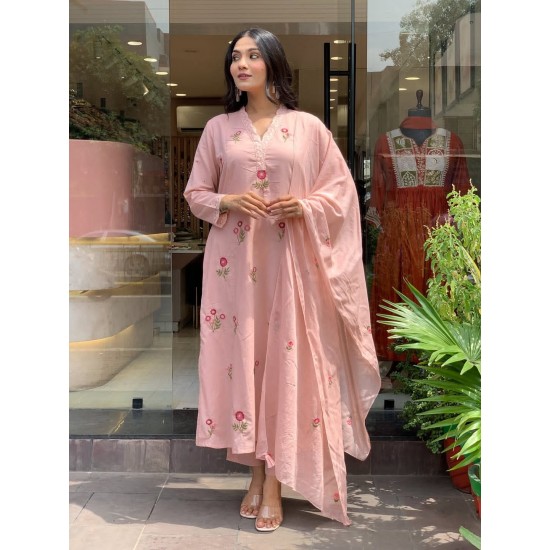 Straight Kurti with plazzo & dupatta