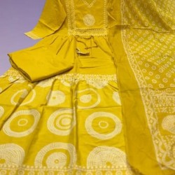 Beautiful New Anarkali dress/gown with pant & Beautiful Dupatta for festive  occasion