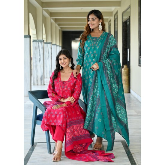 Beautiful party/festive wear kurta set with dupatta  