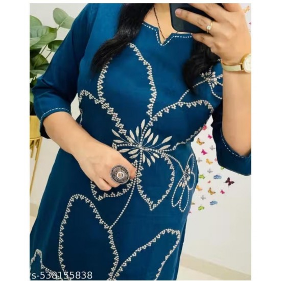 New to our smart premium cotton Kurta pant set that's perfect for work wear/Hand work on kurta & bottom wear