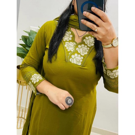 DESIGNER SUIT SET WITH EMBROIDERY WORK AND KODI LATKAN