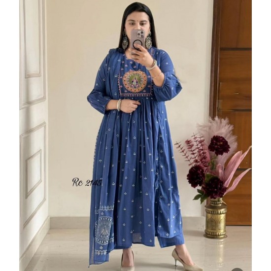 Latest Peacock Designer anarkali suit set 