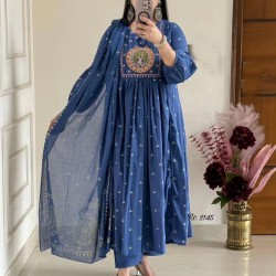 Latest Peacock Designer anarkali suit set 
