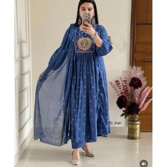 Latest Peacock Designer anarkali suit set 