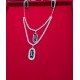 Brass Rhodium AD Double Layered Pendent Set 