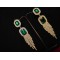 American Diamond(AD) Earrings Cubic Alloy Drops & Danglers - Green