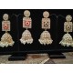 Kundan White Bead Jhumka Earrings | Heavy Party Wear Jewellery Beads Brass Jhumki Earring