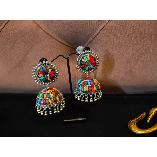 Multicolor Jhumka Earrings Alloy Jhumki Earring