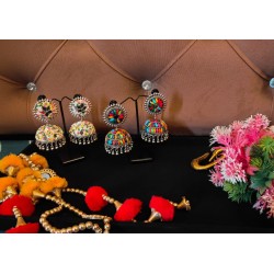 Multicolor Jhumka Earrings Alloy Jhumki Earring