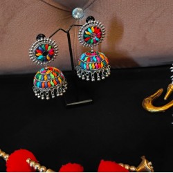 Multicolor Jhumka Earrings Alloy Jhumki Earring