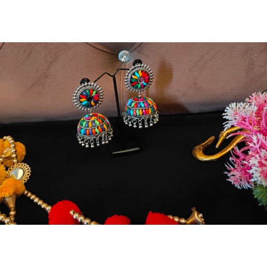 Multicolor Jhumka Earrings Alloy Jhumki Earring