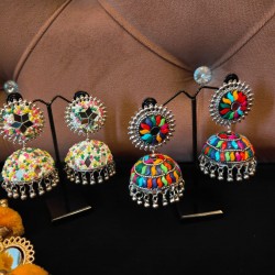 Multicolor Jhumka Earrings Alloy Jhumki Earring