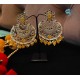 Traditional Gold Plated Kundan Pearl Earrings