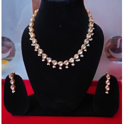 Traditional Kundan Bead Studded Polki Necklace Set