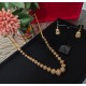 Antique gold-toned Ball necklace with matching filigree drop earrings