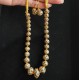 Antique gold-toned Ball necklace with matching filigree drop earrings