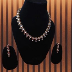 Traditional Kundan Bead Studded Polki Necklace Set