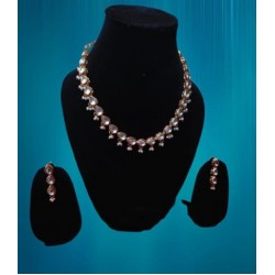 Traditional Kundan Bead Studded Polki Necklace Set