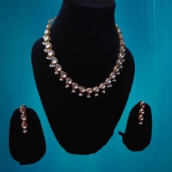 Traditional Kundan Bead Studded Polki Necklace Set