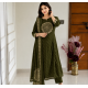 Elevate your ethnic wardrobe with this elegant special suit set Dark Green
