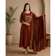 Elevate your ethnic wardrobe with this elegant special suit set Rust