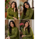 Very amazing kurta palazo set which makes your looks very impressive and stunning Olive Green