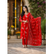 Enjoy Your Festival & wedding with Our Beautiful 3pc suit set with chiffon dupatta with beautiful design Red