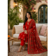 Enjoy Your Festival & wedding with Our Beautiful 3pc suit set with chiffon dupatta with beautiful design Red
