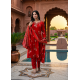 Enjoy Your Festival & wedding with Our Beautiful 3pc suit set with chiffon dupatta with beautiful design Red