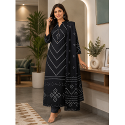 Very amazing kurta palazo set which makes your looks very impressive and stunning Black
