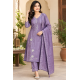 Silk Blend trending fabric heavy design suits with this stunning color Purple