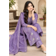 Silk Blend trending fabric heavy design suits with this stunning color Purple