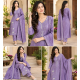 Silk Blend trending fabric heavy design suits with this stunning color Purple