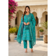 Beautiful party/festive wear kurta set with dupatta Aqua Blue