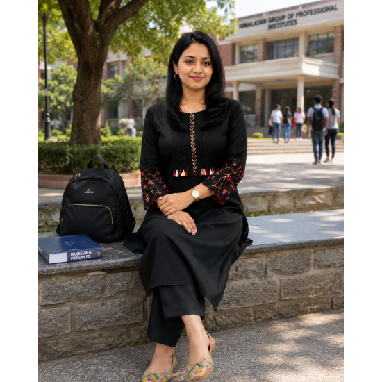 New Launch khadi cotton fabric straight kurta with pant set for work/casual wear Black