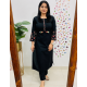 New Launch khadi cotton fabric straight kurta with pant set for work/casual wear Black