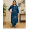 New to our smart premium cotton Kurta pant set that's perfect for work wear/Hand work on kurta & bottom wear Blue