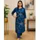 New to our smart premium cotton Kurta pant set that's perfect for work wear/Hand work on kurta & bottom wear Blue