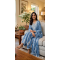 New Designer Collection beautiful 3pcs anarkali Suit Set light blue
