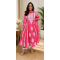 New Designer Collection beautiful 3pcs anarkali Suit Set pink