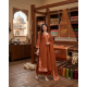 DESIGNER SUIT SET WITH EMBROIDERY WORK AND KODI LATKAN RUST
