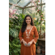 DESIGNER SUIT SET WITH EMBROIDERY WORK AND KODI LATKAN RUST