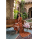 DESIGNER SUIT SET WITH EMBROIDERY WORK AND KODI LATKAN RUST