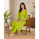 New to our smart premium cotton Kurta pant set that's perfect for work wear/Hand work on kurta & bottom wear Green