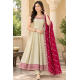 Femy Trend stylish Women Anarkali Kurta Set with Dupatta designed for elegance and comfort Ivory