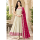 Femy Trend stylish Women Anarkali Kurta Set with Dupatta designed for elegance and comfort Ivory