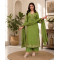 DESIGNER SUIT SET WITH EMBROIDERY WORK AND KODI LATKAN GREEN