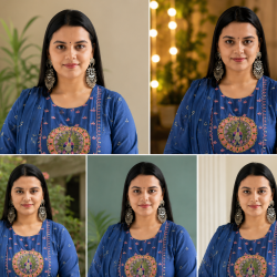 Latest Peacock bandhani print Designer suit set Blue