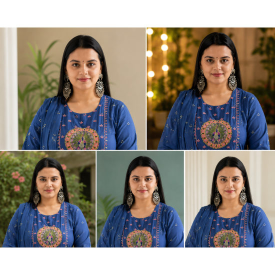 Latest Peacock bandhani print Designer suit set Blue